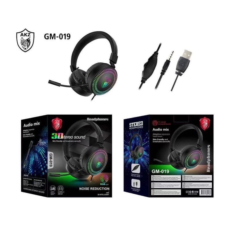 Luminous Game Headphone Over-Ear Gaming Headset Com Microfone Pc Gamer Computador Portátil