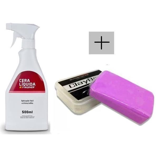 Kit Clay Bar Pasta Abrasiva + Lubrificante 100g Autoamerica