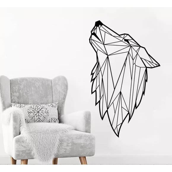 Adesivo Decorativo Lobo Geométrico