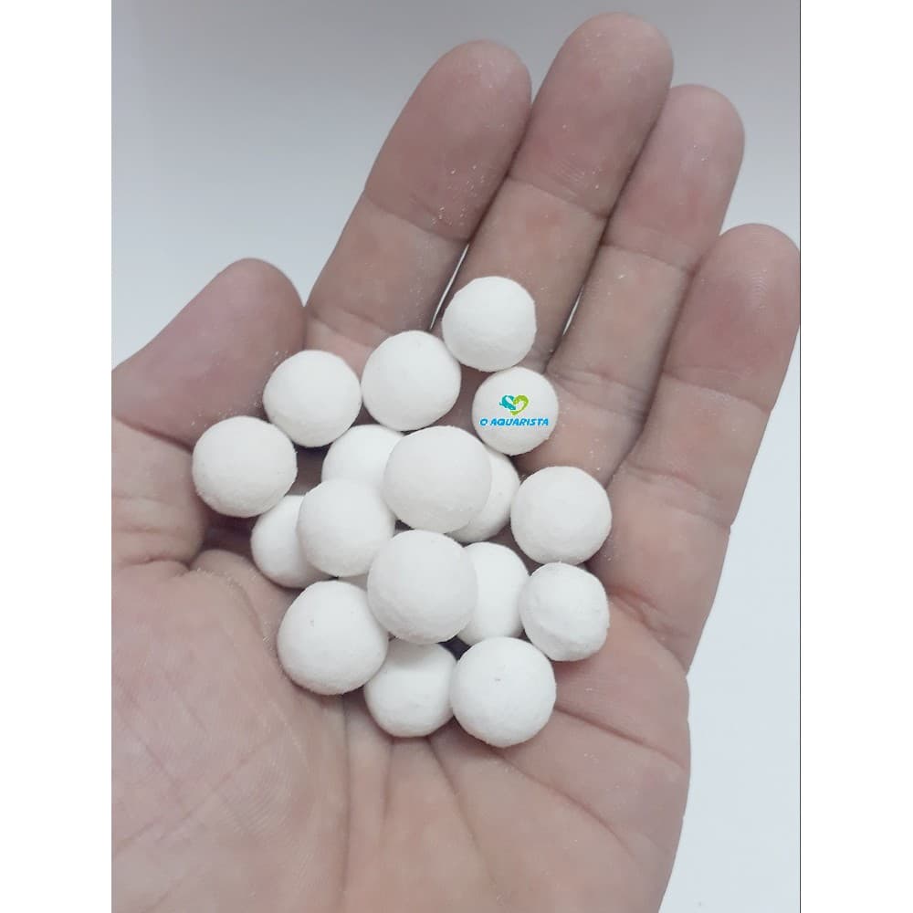 Mini Ceramica white bio ball 8-10mm 100g ,para filtros de aquario