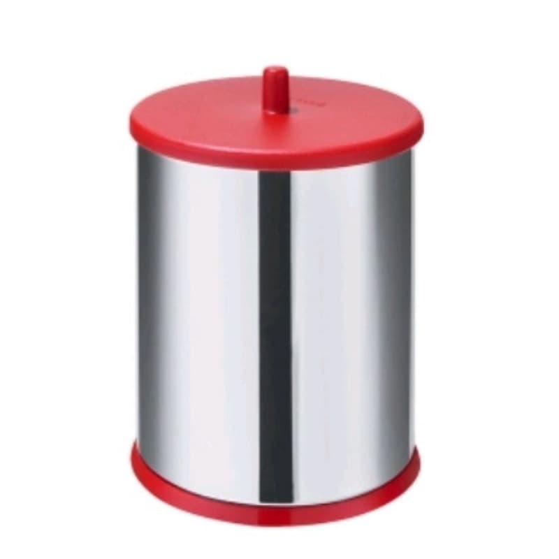 Lixeira Inox 6,3 Litros com Tampa vermelha  MARTINAZZO