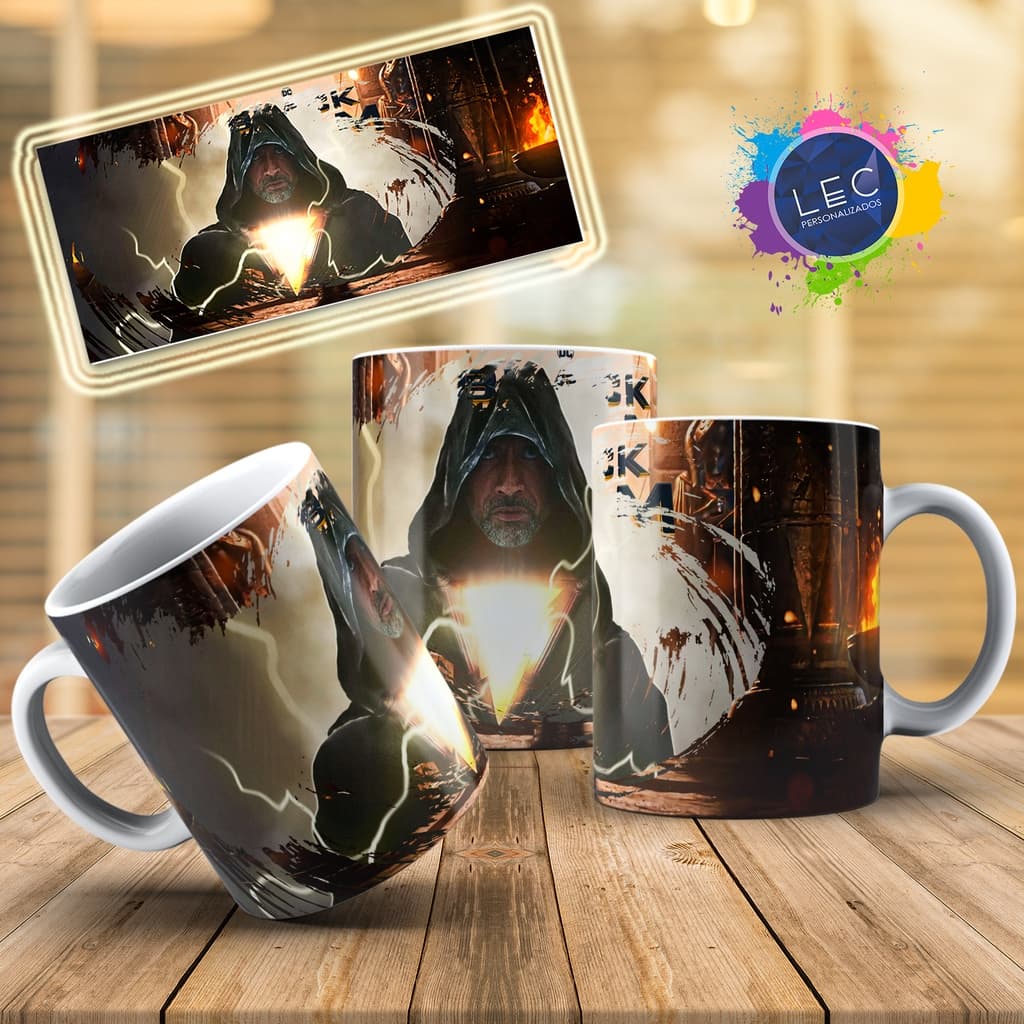 CANECA DE PORCELANA ADÃO NEGRO - CANECAS PERSONALIZADAS