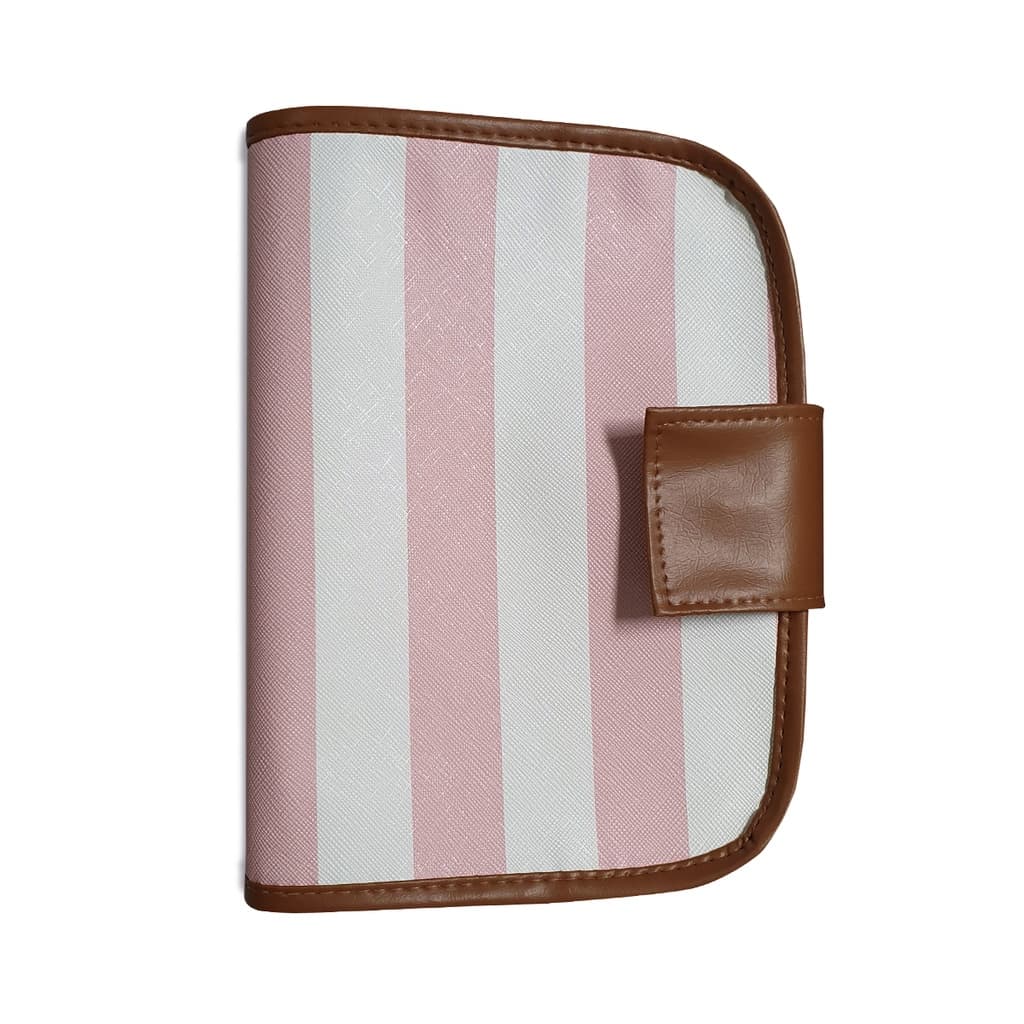 Capa para cartão de vacina e documentos do Bebe Listrado Luxo Premium Material Alto Padrão detalhes caramelo Impermeável