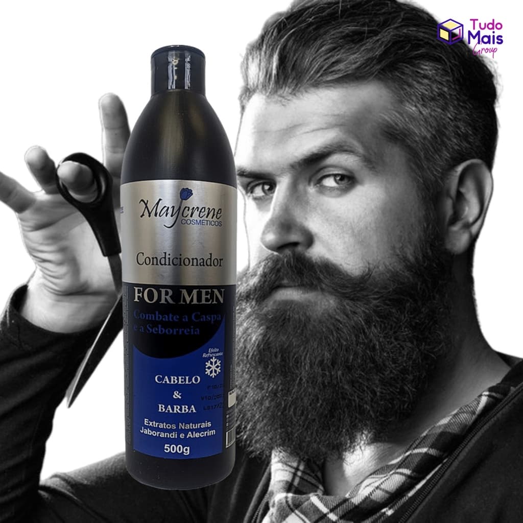 Condicionador de Homem Cabelo e Barba For Men 500ml Maycrene