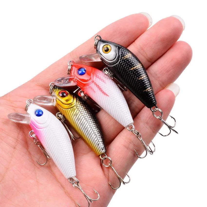 Iscas artificiais pequenas 5cm/4,2g para pesca de tilápia/Traira/robalo/tucunare pulguinha a9
