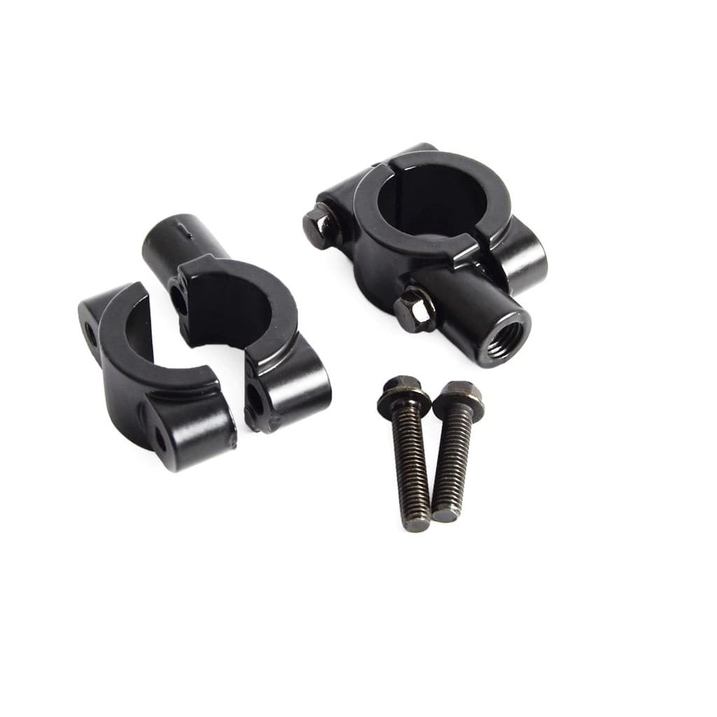 Par Adaptador Suporte De Retrovisor Guidão De Moto 22mm / Rosca 10mm