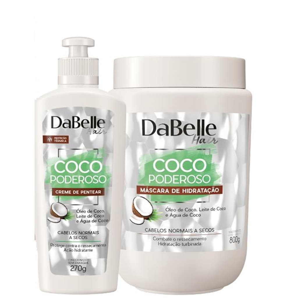 Kit Coco Poderoso ( Mascara 800g + Creme para Pentear 270g )
