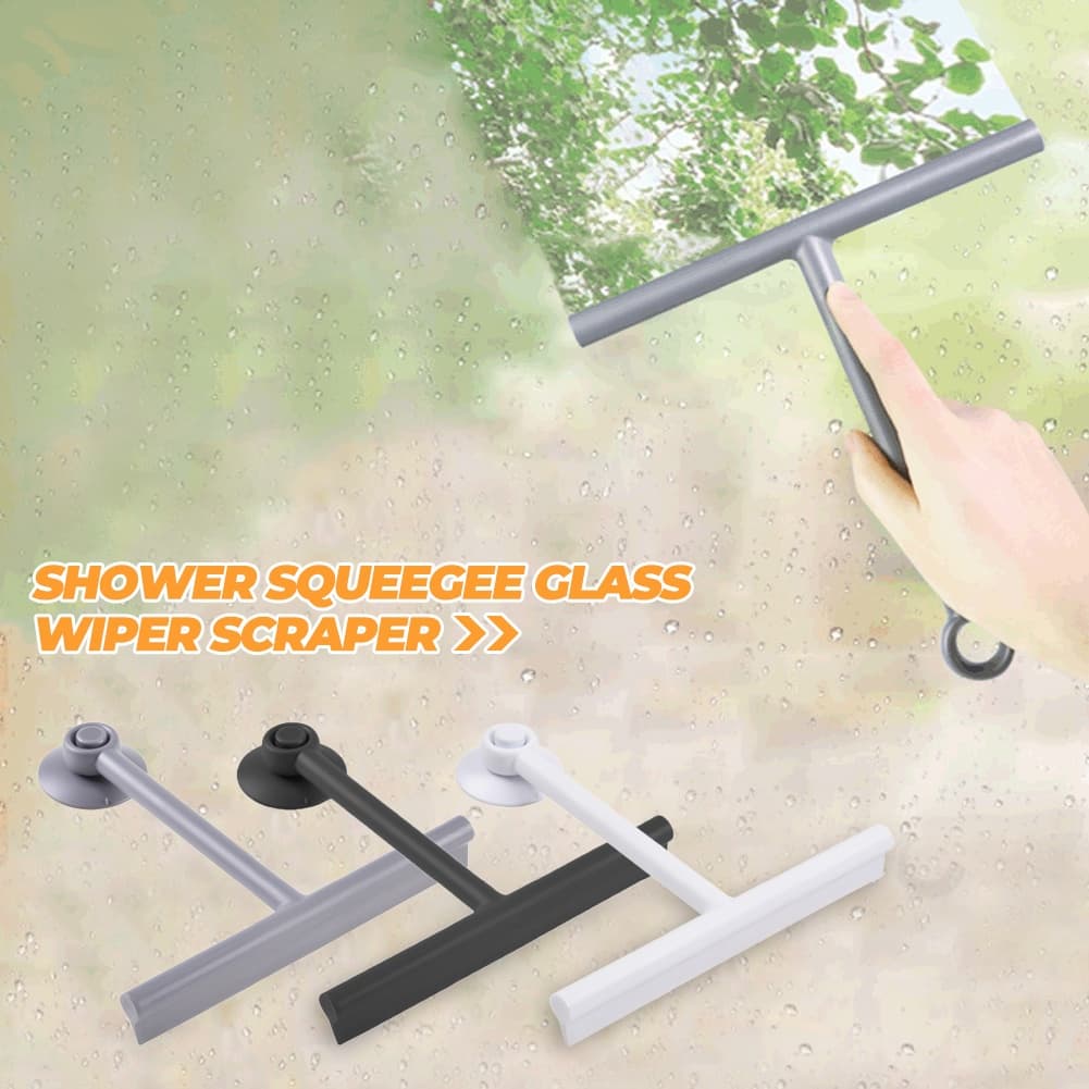 LK Chuveiro Rodo Limpador De Vidro Raspador Espelho Cleaner Com Ventosa Banheiro Ferramenta De Limpeza De Silicone Alça
