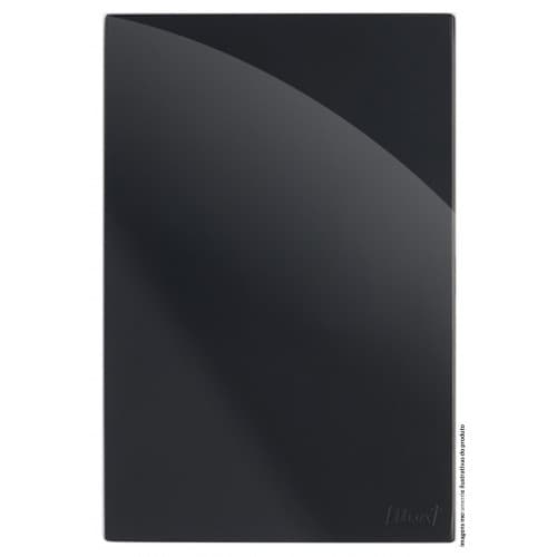 Placa Cega Com Suporte 4x2 - Recta Black Brilhante