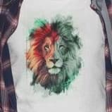 Camiseta "Leão Aquarela" "Leão Aquarelado" "Leão" - Personalizado