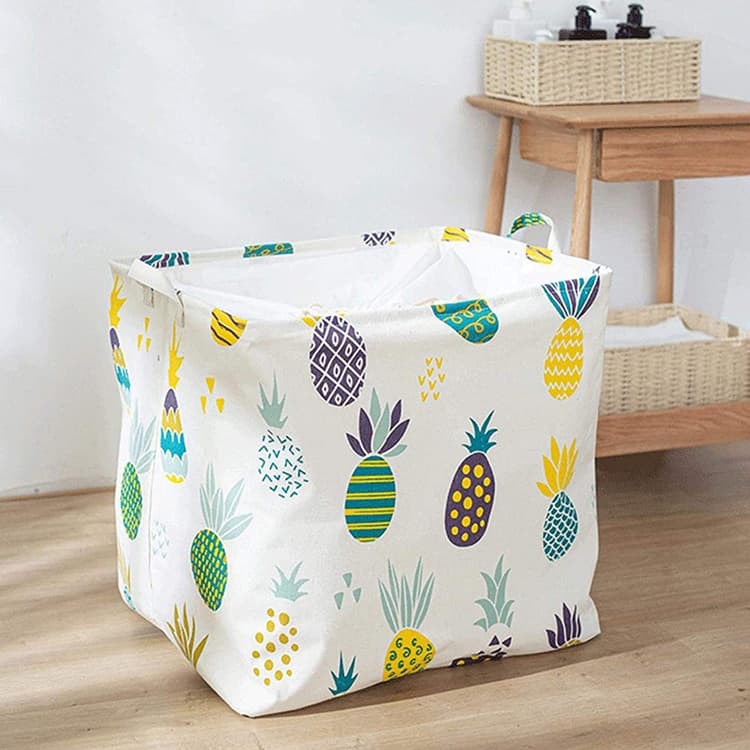 Cesto Saco Organizador Roupa Suja Dobrável Multiuso Quadrado