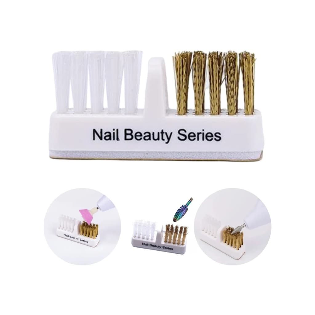 Escova De Aço Para Limpezas De Brocas e Pincéis Unhas Em Gel