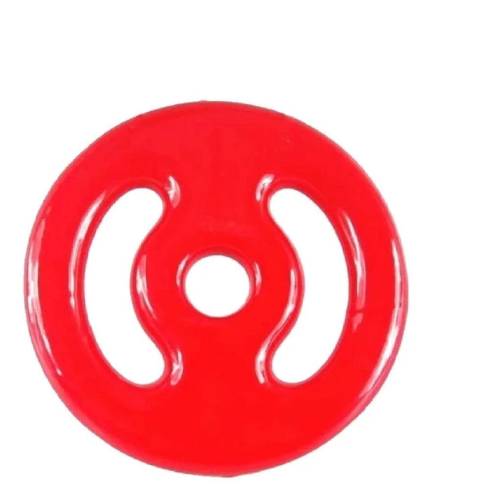 Anilha 2kg Emborrachada PVC Furo Standard vermelho ( 01 Unidade )