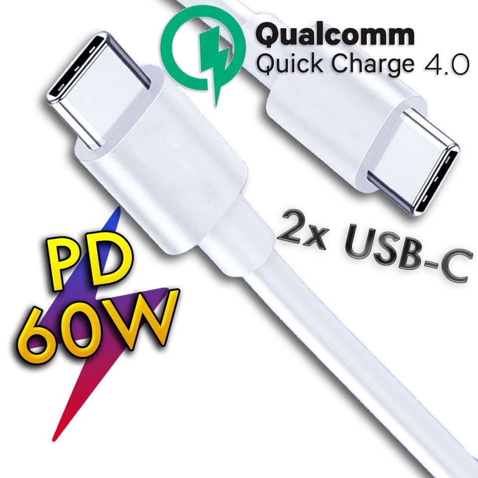 Cabo PD 1.5m USB Tipo C nas duas pontas carga rápida 60W dados CELBRO