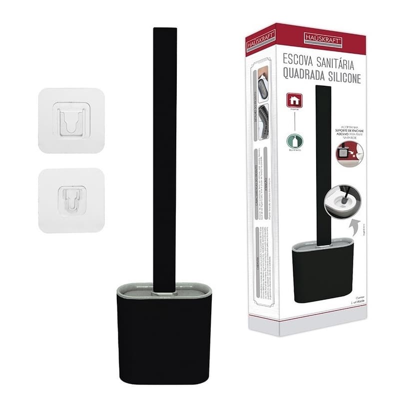 2 Un Escova Limpa Vaso Sanitário De Parede Quadrada Silicone