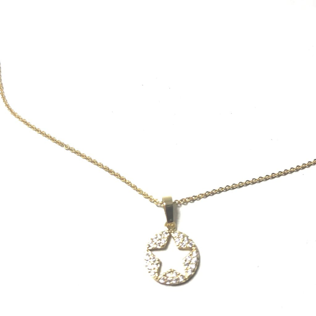 Corrente feminina Pentagrama folheado a ouro/prata moda  Wiccana