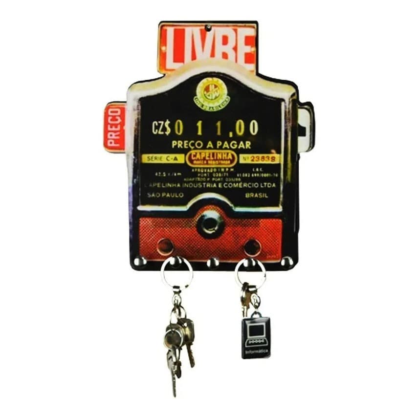 Porta Chaves Antigo TAXI Vintage Retro Decoração Parede Mdf