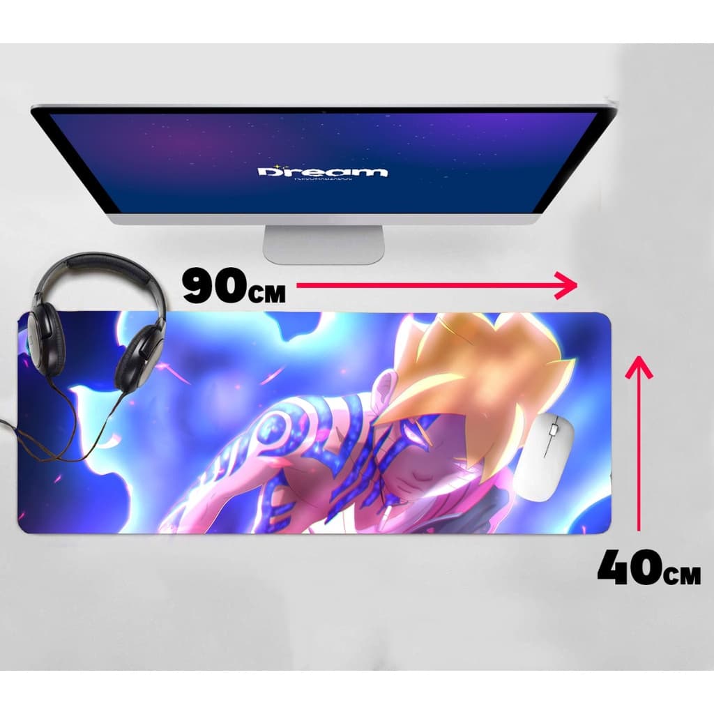 Mouse Pad Boruto Naruto Akatsuki uchiha sarada mitsuki Grande Extra Grande 90x40 Personalizado Costurado