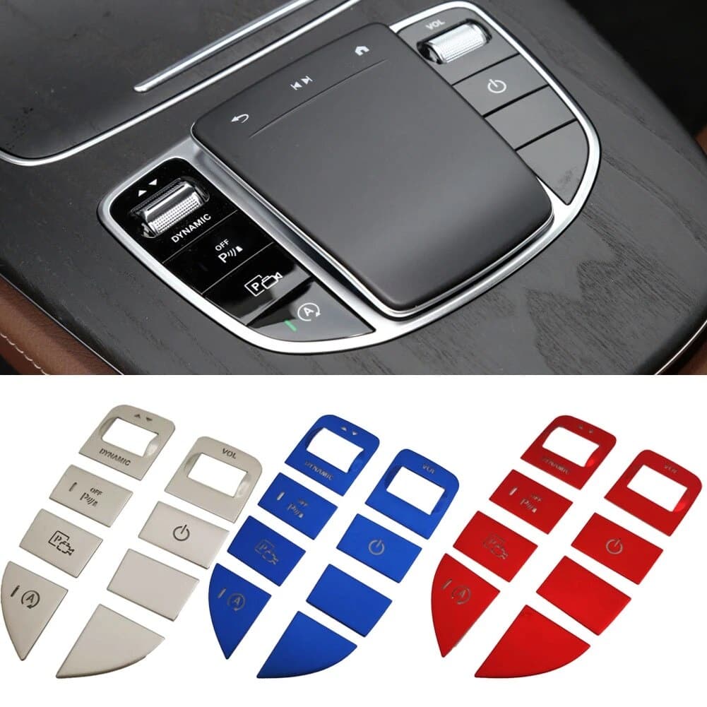 Console Central Do Carro Multimídia Mouse Interruptor Botão Lantejoulas Adesivo Guarnição Apto Para Mercedes Benz Ce GLC
