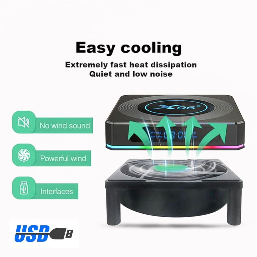 J&M Mini Ventilador De Resfriamento De 7200 min/r Para Android TV Box USB De 5V DC