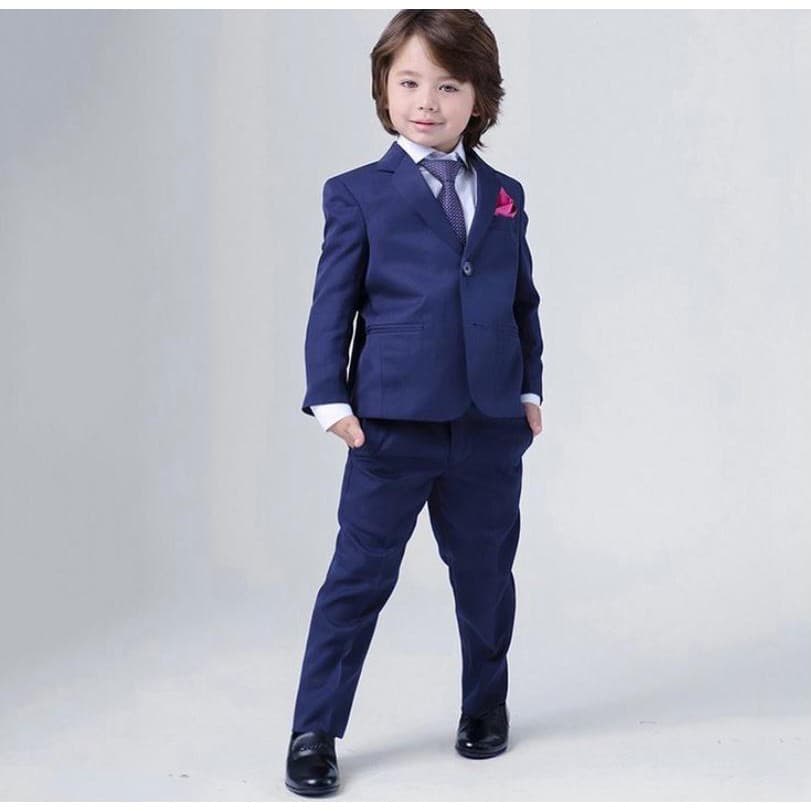 Terno Infantil Masculino Azul Marinho (palitó + Calça + Cabide+ Capa Protetora) - Premium -