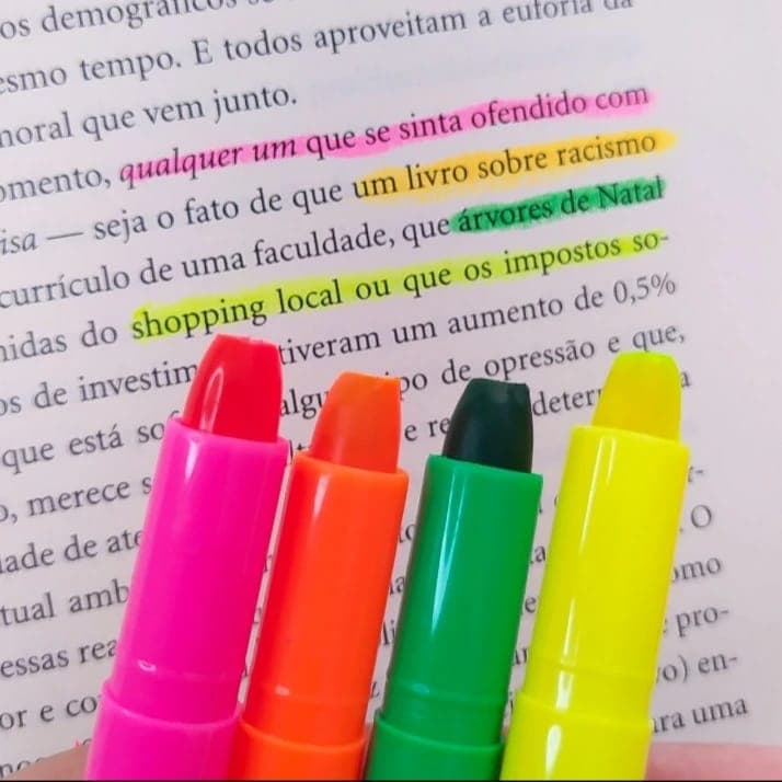 Marca Texto em Gel da BRW Cores Neons Para Folhas Finas