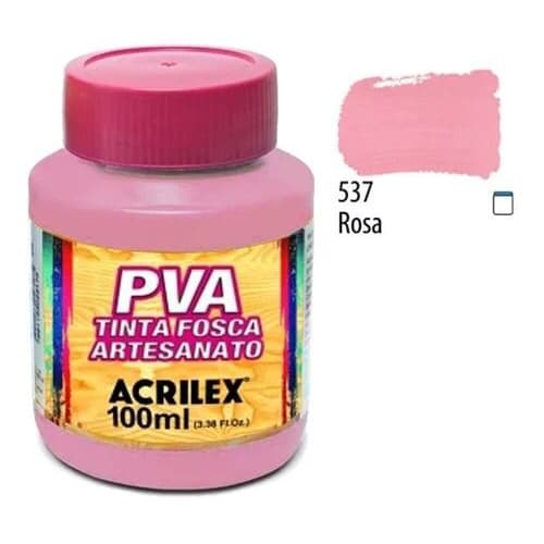 Tinta PVA  Artesanato Rosa 100ml Acrilex p/ Madeira