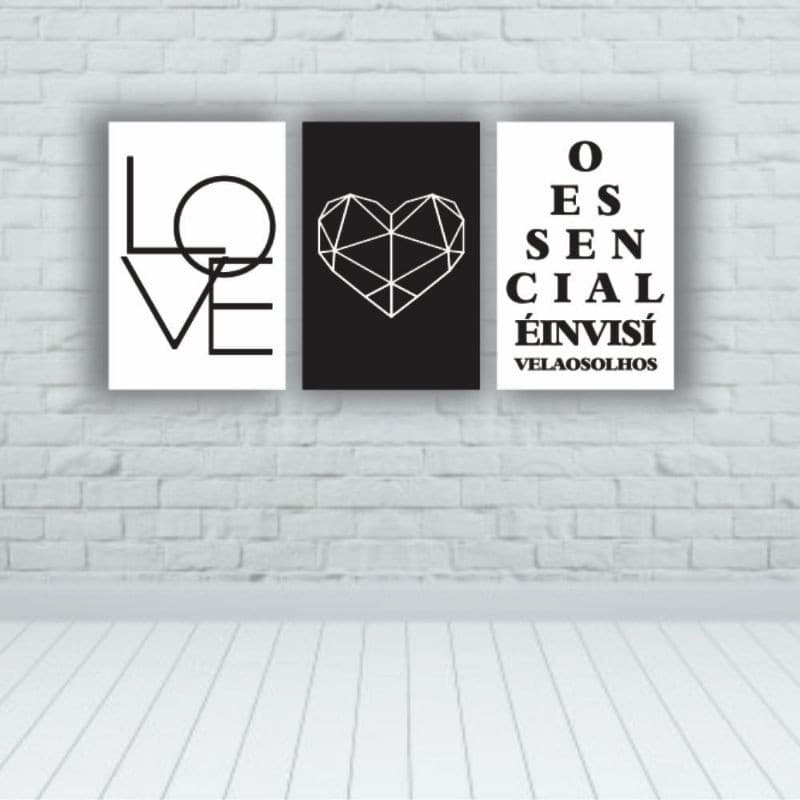 Quadros Decorativos quarto frases O Essencial é Invisível aos Olhos!! RCC DECORAÇÕES.