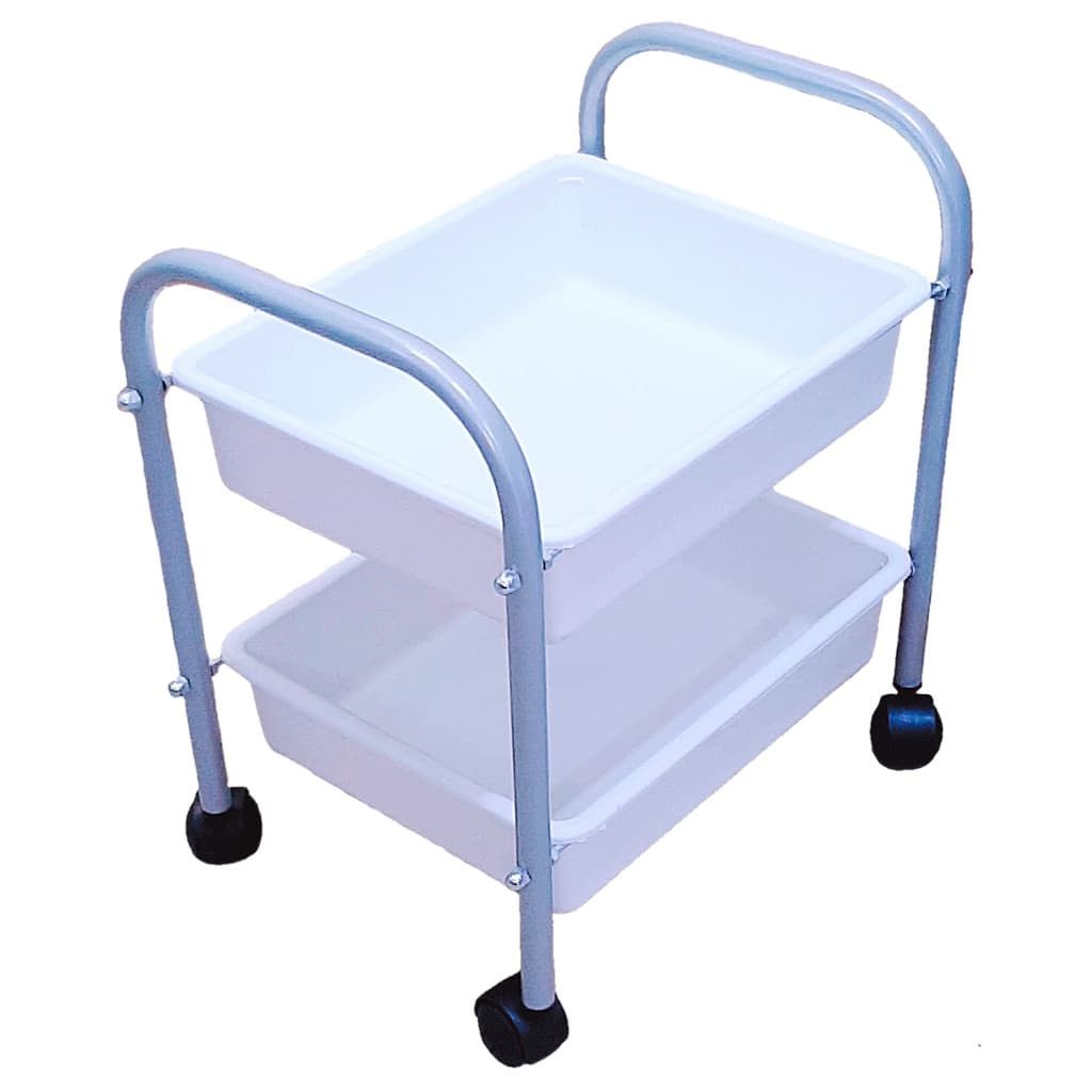Carrinho Porta Esmalte, Auxiliar Manicure Pedicure Estética - 2 Bandejas - Renovar - MBM DECOR