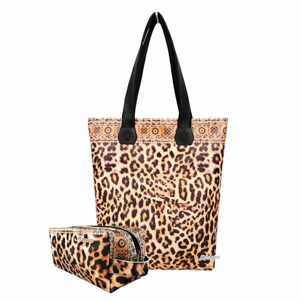 Bolsa Feminina Nécessaire Feminina Casual Adulto Selva Oncinha Magicc Bolsas BN-180