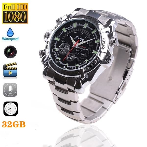 1080P Full HD Smartwatch Relógio Inteligente Portátil Câmera Esportiva Infravermelho Dispositivo De Visão Noturna Vida À