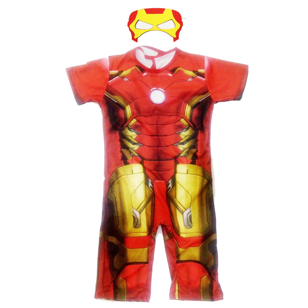 Fantasia Infantil Homem de Ferro com Máscara em EVA