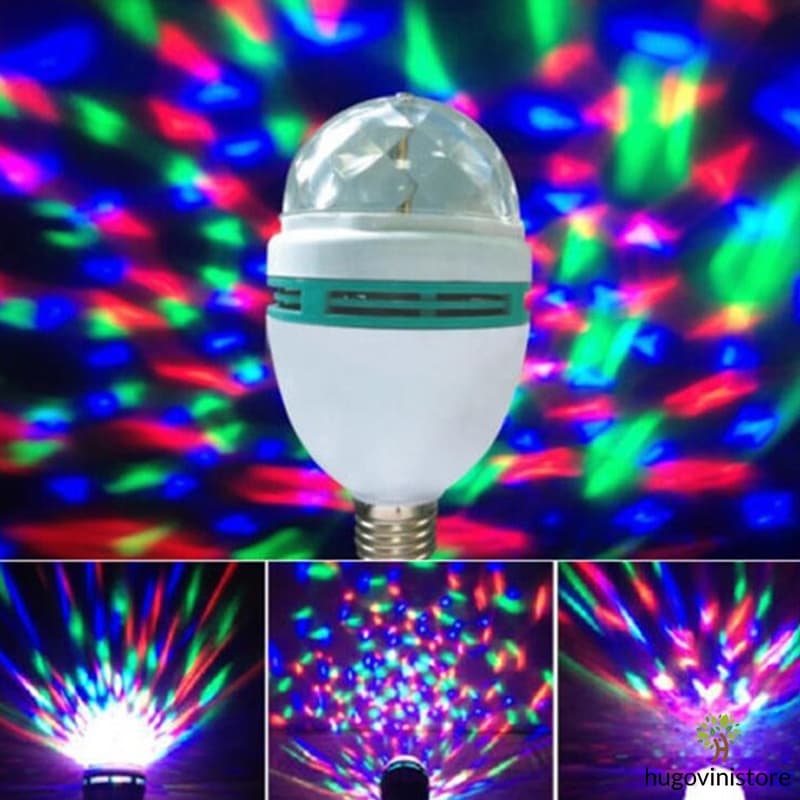 Lâmpada Led Giratória Colorida Globo De Luz Festa+Soquetee-Envio Imediato XDH02