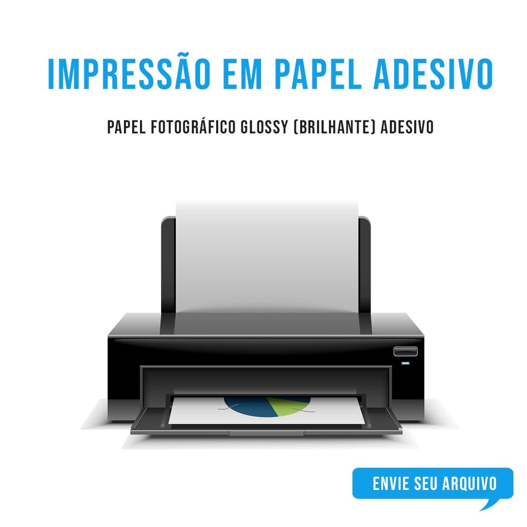 Impressão Colorida em Papel ADESIVO Fotográfico Brilhante (A4) 135g - Foto, etiqueta, indicadore etc