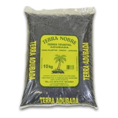 Terra Adubada Pacote 10kg Terra Nobre Para Cultivo De Planta