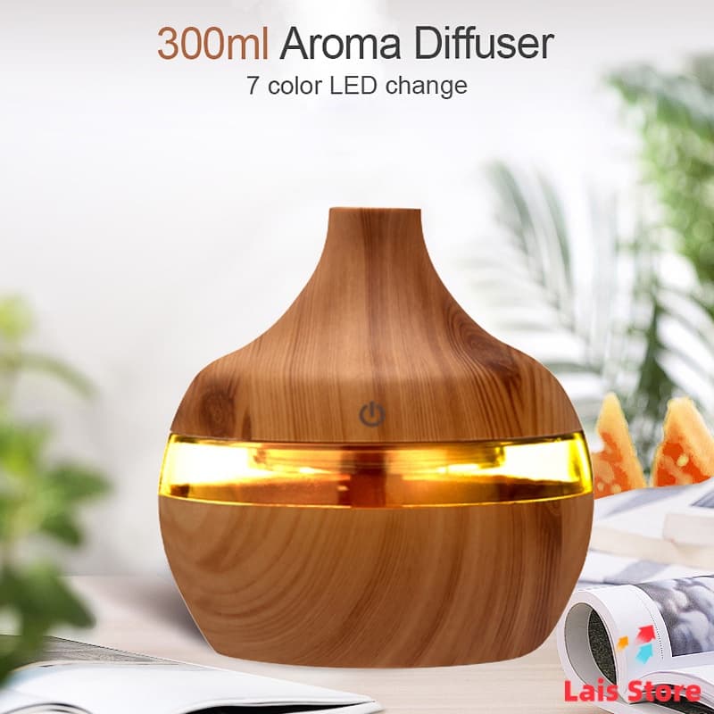 Mini Umidificador De Ar Usb Tipo Madeira Difusor De Ar Decoração Purificador-Envio Imediato