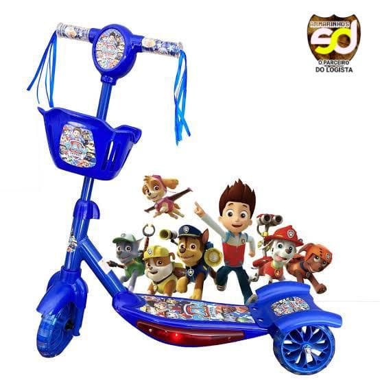 Patinete Infantil Patrulha Canina. Envio Imediato Masculino