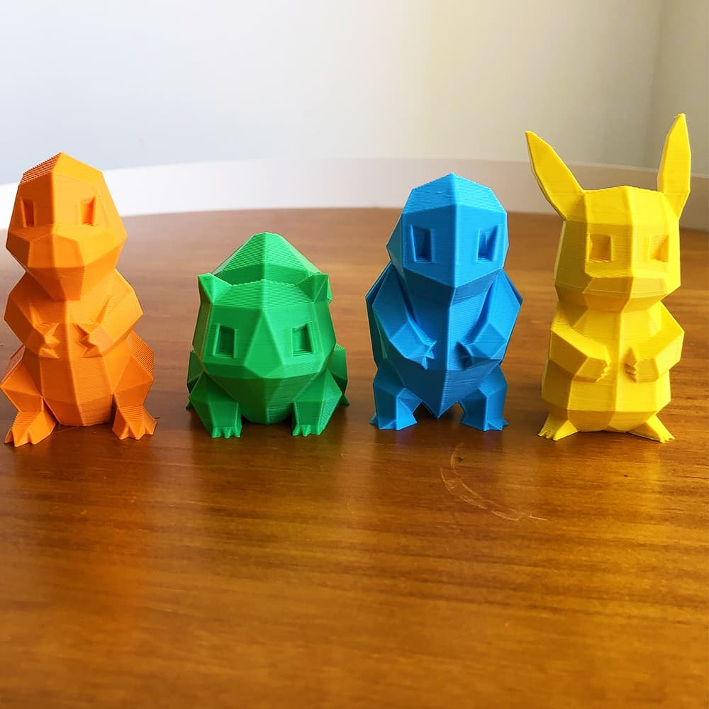 Pokémon, kit com quatro Pokémons decorativos