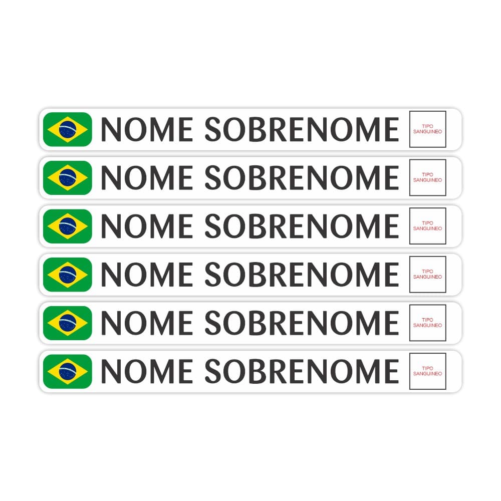 Adesivo Para Bicicleta Nome Tipo Sanguíneo Personalizavel 6u