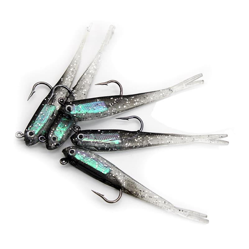 10 Peças De Iscas De Pesca Com Chumbo Peixe 2,35g / 6,5g Isca Macia Isca