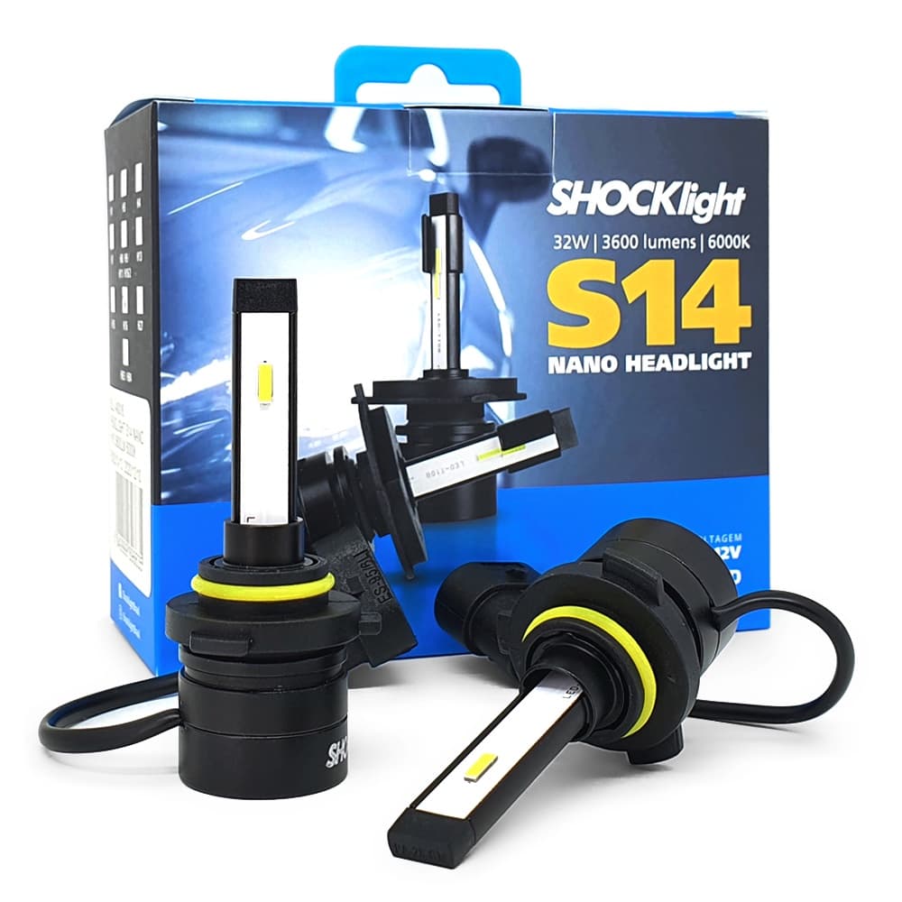 Lampada Super Led Mini Shocklight 32w S14 Nano HB3/HB4 6000k