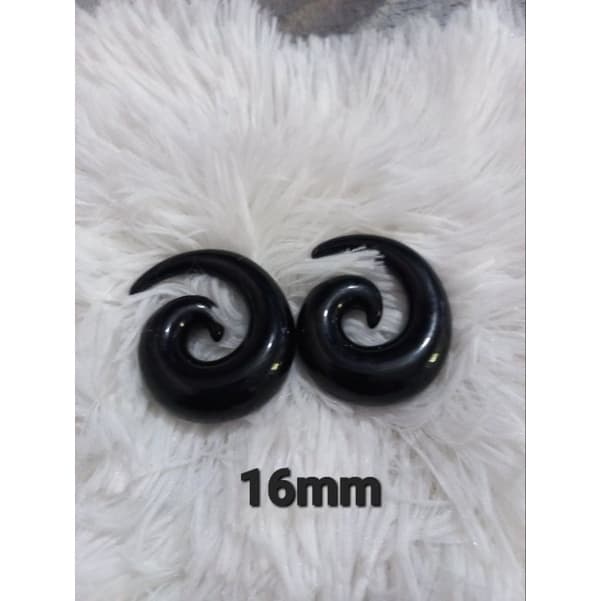Alargador Caracol Espiral Branco Grosso 10mm 12mm 14mm e 16mm 1 Unidade