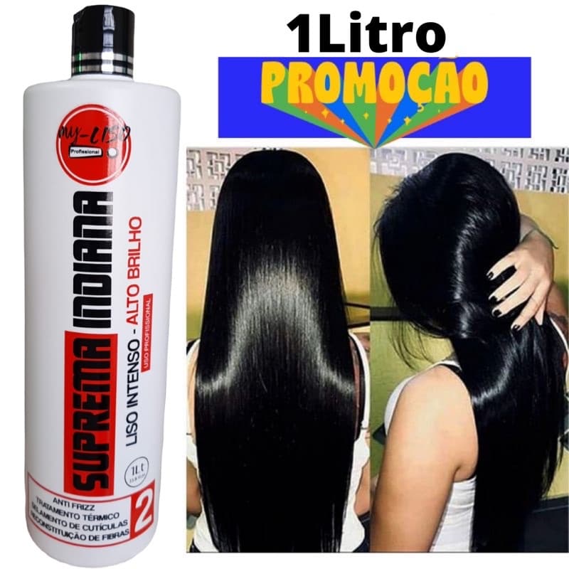 Escova Progressiva Suprema Indiana 1litro Liso Espelhado
