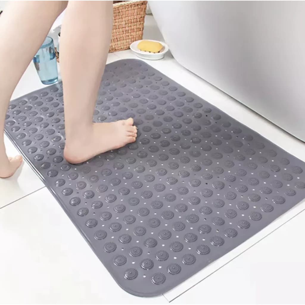 Tapete Banheiro Box Antiderrapante Silicone Com Ventosa 33X66CM Rentangular Ventosa Massageante