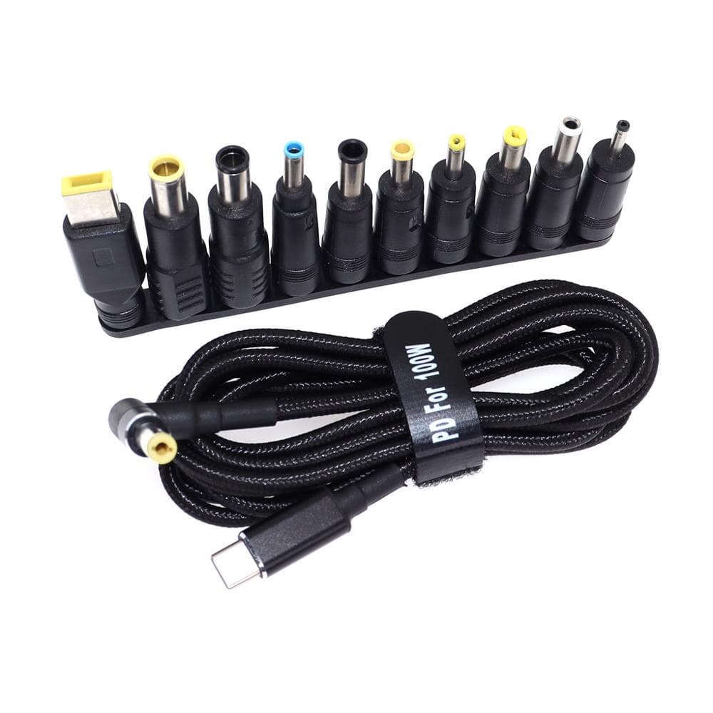 Adaptador De Energia Para Notebook 65W 100W Conector USB Tipo C Carregador Universal De Laptop Cabo De Carregamento