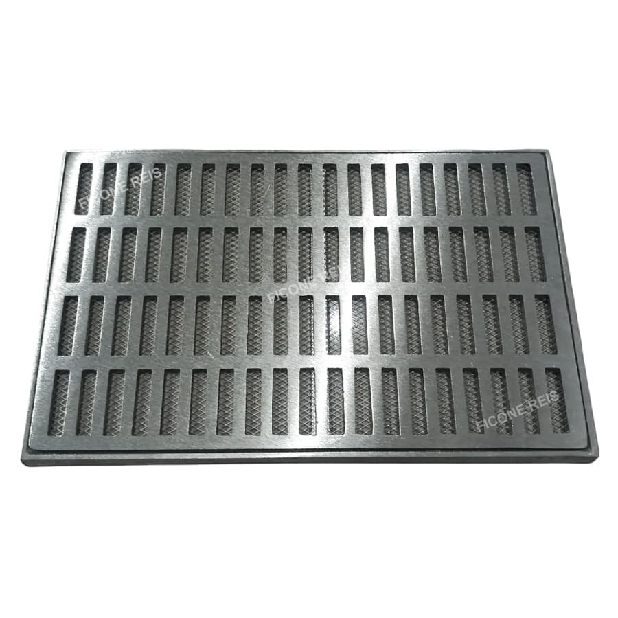 Ralo Grelha Pluvial 30x50 Alumínio + Tela Anti Insetos