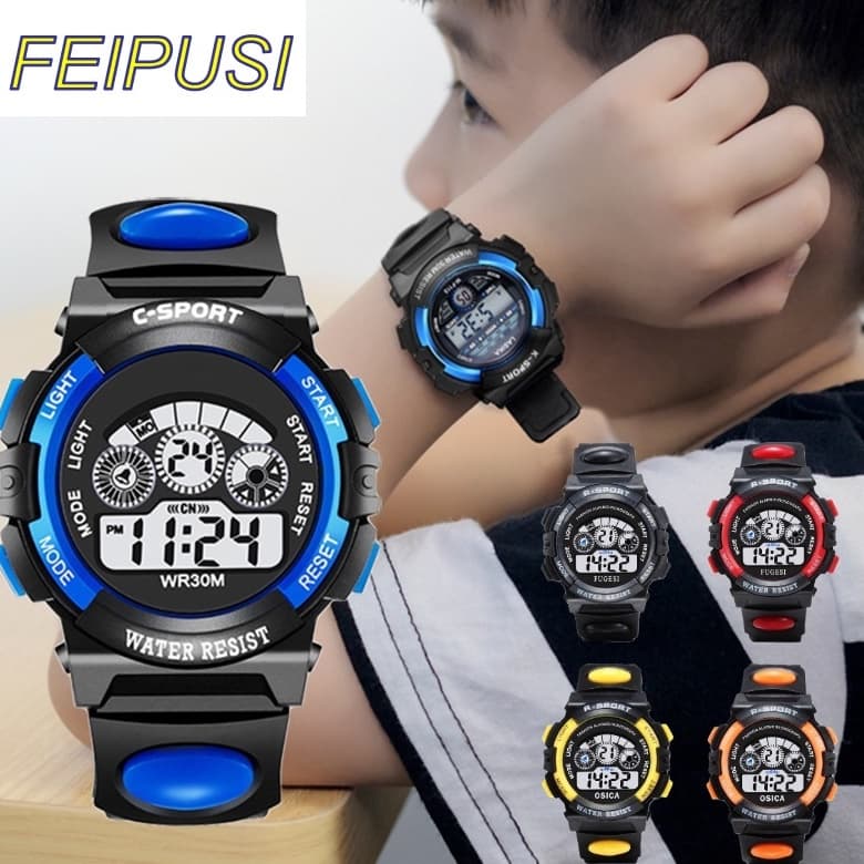 Relógio Infantil Luminoso À Prova D'água Com Display LED E Multifuncional