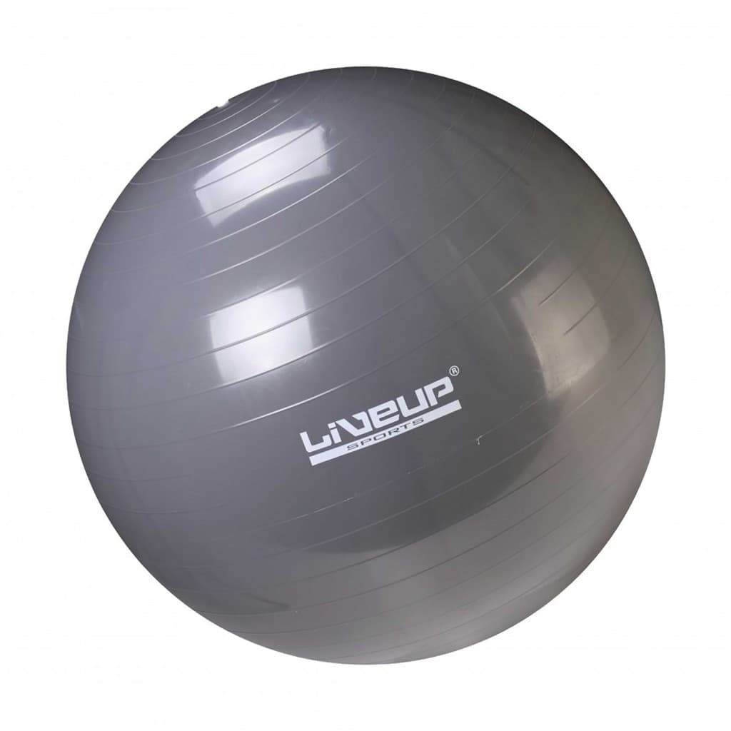 Bola Suiça 85Cm Cinza Anti Estouro Pilates Yoga Treino Exercício Academia Liveup