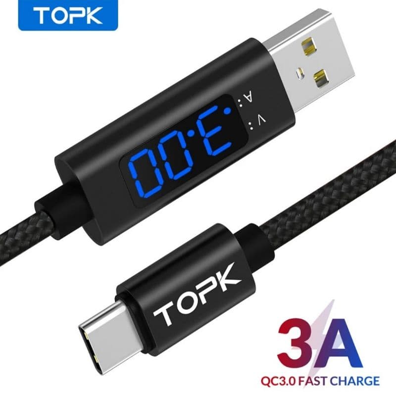 Cabo Carregador Topk Cabo Usb Tipo C3a carregamento rápido