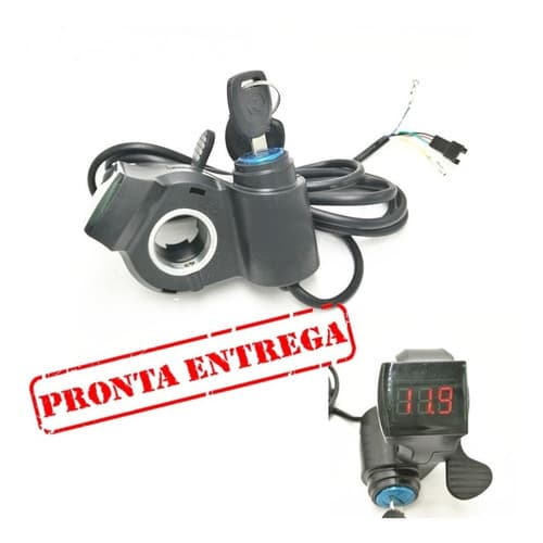 Acelerador Dedo 12v A 96v Bicicleta Elétrica Com Voltimetro